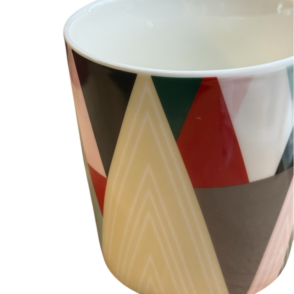 Starbucks Holiday Coffee Mug Cup 18 oz Geometric Pine Tree Forest - Picture 3 of 4